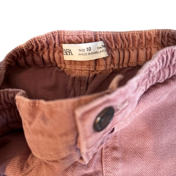 Zara Pants Pink Wide Leg Elastic Waist Kids Size 10 - Picture 4 of 4